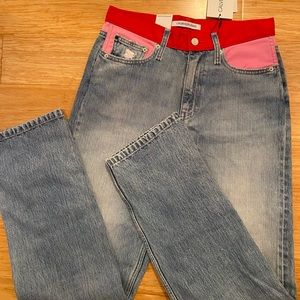 NWT Calvin Klein Jeans high rise colorblock